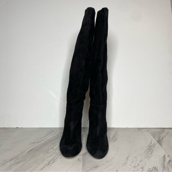 Sam Edelman Caprice Black Suede Knee High Boot 8 1/2 M - Picture 2 of 16